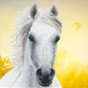 Diamond Art Kit, White Horse 30 x 30cm